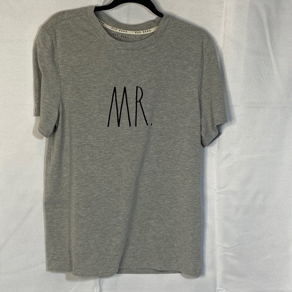 Rae Dunn Mr. Tee Short Sleeve Sz M Gray NWT - Picture 1 of 5
